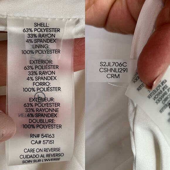 Calvin Klein Ivory Blazer Size 18W, classic, elegant, sophisticated, business - Picture 6 of 10